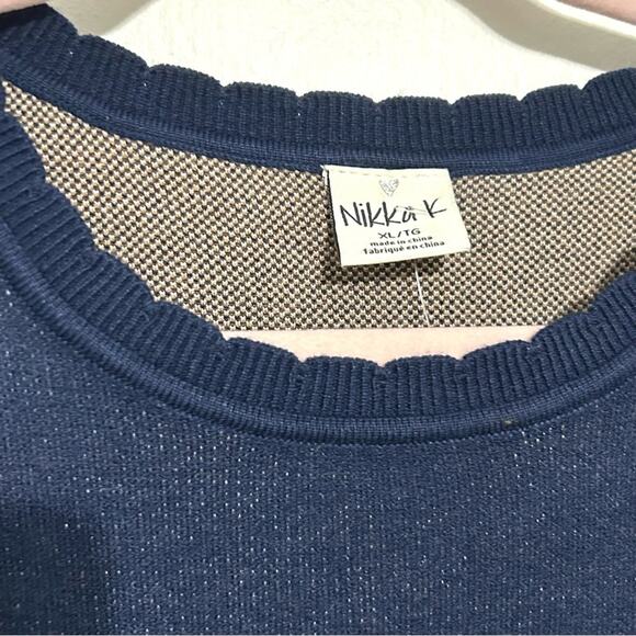 Nikka K Dachshund Dog Novelty Sweater star charm cozy Christmas Holiday NWT XL - Picture 4 of 8